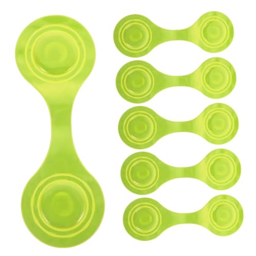 ROMISBABA 6 Stück Magnetische Reflektierende Clips in Auffälligem Langlebig aus PVC und Magnet Tragbare Sicherheitsreflektoren für Schulranzen Kleidung Hundegeschirr für Joggen und von ROMISBABA
