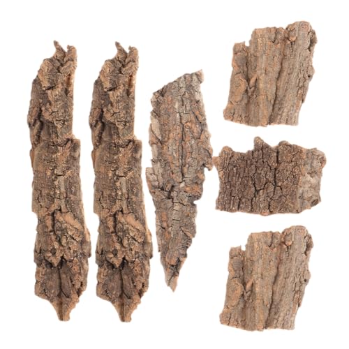 ROMISBABA 6 Stück Reptilien Kletterplattform Teiliges Baumrinde Dekoration Terrarium Aquarium Schildkrötenbox Natürlich Robust Rustikales Design für Gesundes Habitat von ROMISBABA