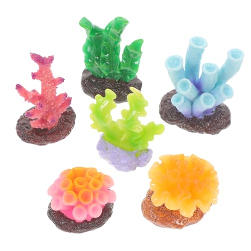 ROMISBABA 6 Stück Teiliges Aquarium Dekor Resin Korallenriff Farbige Realistische Mini Korallen Ornamente für Fischbecken Langlebig Leicht Dekorativ für Süßwasser und Meerwasser Geeignet ROMISBABA 6 Stück Teiliges Aquarium Dekor Resin Korallenriff Farbige Realistische Mini Korallen Ornamente für Fischbecken Langlebig Leicht Dekorativ für Süßwasser und Meerwasser Geeignet von ROMISBABA
