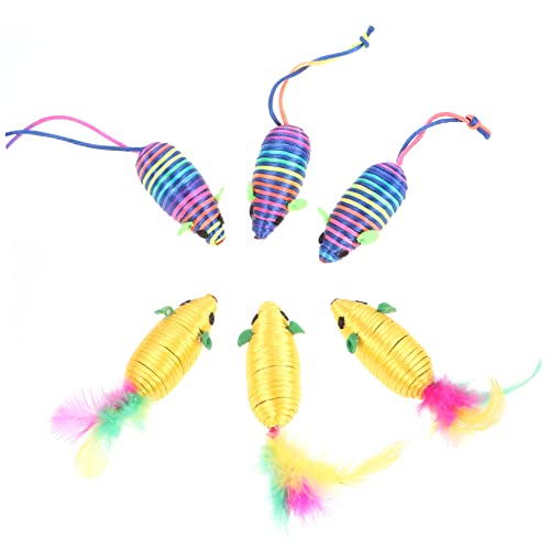 ROMISBABA 6 Stück Teiliges Katzenspielzeug Mäuseform Beißfest Interaktives Pet Toy Simulation Attraktive Spielmäuse für Katzenflexibilität und Beschäftigung ROMISBABA 6 Stück Teiliges Katzenspielzeug Mäuseform Beißfest Interaktives Pet Toy Simulation Attraktive Spielmäuse für Katzenflexibilität und Beschäftigung von ROMISBABA