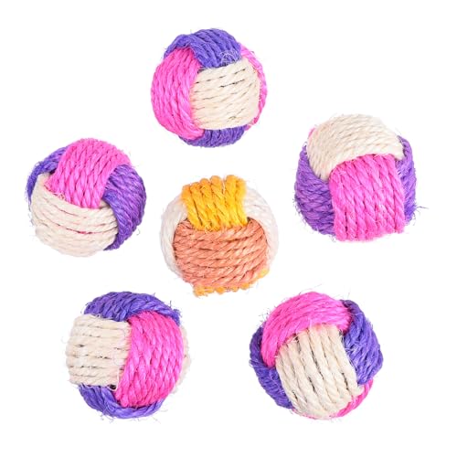 ROMISBABA 6Stücke Sisal Katzenballspielzeug DREI Farben Interaktives Haustier Rolling Ball Für Katzen Gewebte Spielbälle Für Spielspaß Und Beschäftigung Im Innenbereich ROMISBABA 6Stücke Sisal Katzenballspielzeug DREI Farben Interaktives Haustier Rolling Ball Für Katzen Gewebte Spielbälle Für Spielspaß Und Beschäftigung Im Innenbereich von ROMISBABA