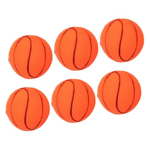 ROMISBABA 6Stücke Teiliges Quietschspielzeug für Interaktives Basketball Kauspielzeug aus Robustem Vinyl Fördert Aktives und Bindung für Kleine Haustiere und Welpen ROMISBABA 6Stücke Teiliges Quietschspielzeug für Interaktives Basketball Kauspielzeug aus Robustem Vinyl Fördert Aktives und Bindung für Kleine Haustiere und Welpen von ROMISBABA
