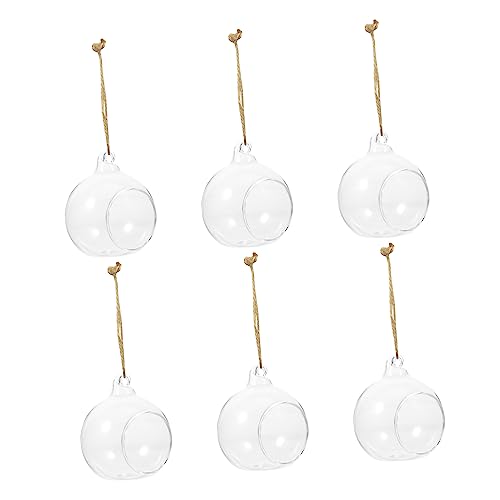 ROMISBABA 6stücke Hängende Glasvase Für Mikrolandschafts-hydroponik Transparente Flasche Als Wandbehang-kerzenständer Hydroponischer Pflanzenhalter Für DIY-Dekoration ROMISBABA 6stücke Hängende Glasvase Für Mikrolandschafts-hydroponik Transparente Flasche Als Wandbehang-kerzenständer Hydroponischer Pflanzenhalter Für DIY-Dekoration von ROMISBABA