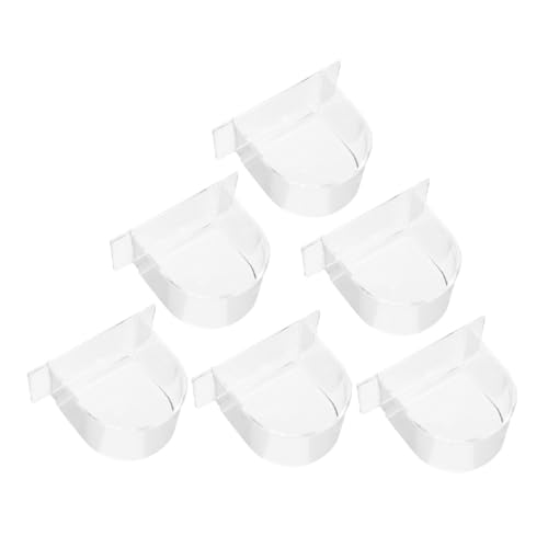 ROMISBABA 6pcs Vogelkäfig -lebensmittelhalter Plastikpapagei Fütterungsschalen Einfache Installation Vogel Fütterungsschale Für Vögel Tauben Hühner Vogelkäfigzubehör ROMISBABA 6pcs Vogelkäfig -lebensmittelhalter Plastikpapagei Fütterungsschalen Einfache Installation Vogel Fütterungsschale Für Vögel Tauben Hühner Vogelkäfigzubehör von ROMISBABA