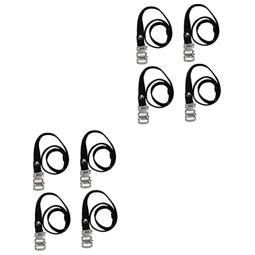 ROMISBABA 8 STK Pedalriemen Bike Accessories Bike Gadgets Fahrradpedalzubehör fahradzubehör Fahrradpedalgurte Stabilisatorband für Fahrradräder Fahrrad Schnallenriemen Riemenpedale Black von ROMISBABA