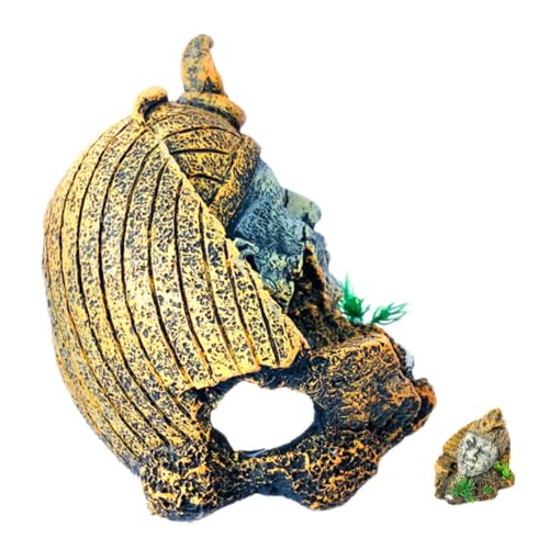ROMISBABA Ägyptische Resin Aquarium Deko Fischversteck Garnelen Höhle Unterwasser Landschaft für Fischbecken Langlebig und Realistisch Gestaltet von ROMISBABA