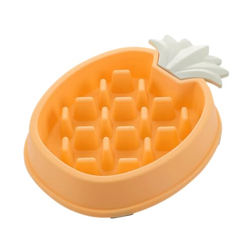 ROMISBABA Ananas-Slow-Food-Bowl Hundenapf Slow Feeder langsame Futternapf Essen Futternapf für Haustiere pet Supplies hundeartikel Slow Feeder für Hunde entzückender langsamer Feeder Yellow von ROMISBABA