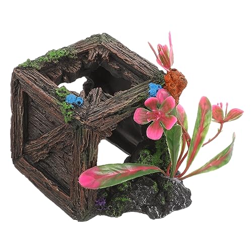 ROMISBABA Aquarium Dekoration Resin Höhle Versteck für Fische und Garnelen Stabile Unterwasser Deko mit Flachem Boden Geeignet für Süß und Langlebiges Aquarium Ornament für Verstecke und ROMISBABA Aquarium Dekoration Resin Höhle Versteck für Fische und Garnelen Stabile Unterwasser Deko mit Flachem Boden Geeignet für Süß und Langlebiges Aquarium Ornament für Verstecke und von ROMISBABA