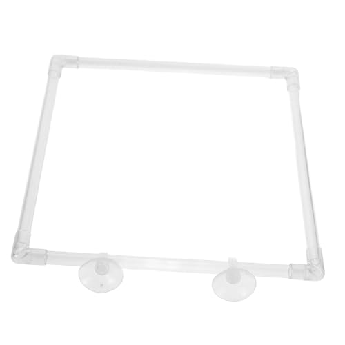 ROMISBABA Aquarium Futterring aus Robustem Transparentes Futtergerät mit Saugnapf Einfach zu Reinigen zur Genauen Fütterung im Fisch und Goldfischtank Geeignet von ROMISBABA