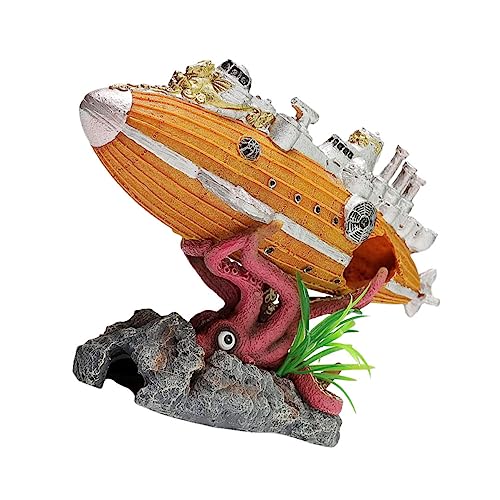 ROMISBABA Aquarium Landschaftsgestaltung Schiffswrack für kinderspielzeug Geburtstags unikal Panzer Aquarium Aquarium Strandszenenverzierung U-Boot-Modell Harz ROMISBABA Aquarium Landschaftsgestaltung Schiffswrack für kinderspielzeug Geburtstags unikal Panzer Aquarium Aquarium Strandszenenverzierung U-Boot-Modell Harz von ROMISBABA