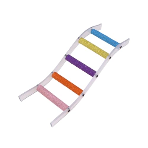ROMISBABA Bunte Acryl kletterleiter für Haustiere Langlebiges und Sicheres Kletterspielzeug für Hamster Papageien und Kleine Tiere Leicht zu Reinigen als Spiel Ruheplatz im Käfig von ROMISBABA