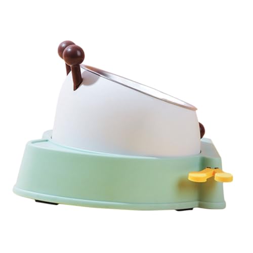 ROMISBABA Dual Use Haustier Futter Wassernapf Langsames Fressen aus Lebensmittelechtem Material Auslaufsicher Geeignet für Katzen Kleine Hunde und Kleintiere Grün von ROMISBABA