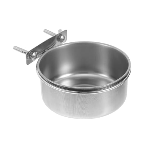 ROMISBABA Edelstahl Futter Wassernapf für Vögel Mittlere Rostfrei Langlebig Minimalistisches Design Geeignet für Papageien Wellensittiche Käfigvögel und Kleine Tiere von ROMISBABA