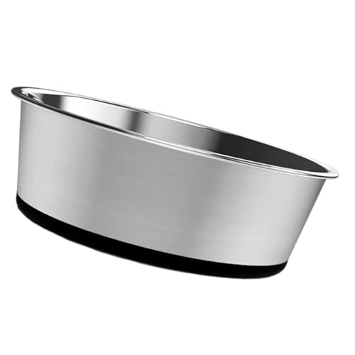 ROMISBABA Edelstahl Hundenapf mit Rutschfester TPR Basis Langlebiger Futternapf und Wassernapf für Kleine und Große Hunde Vielseitig Einsetzbar als Futter Wasserschale für Haustiere Leicht von ROMISBABA