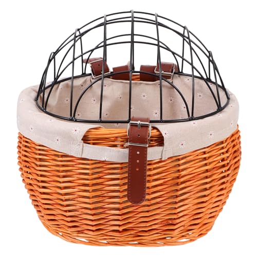 ROMISBABA Fahrradkorb aus Umweltfreundlichem Rattan Abnehmbar Stabiler Weidengeflechtkorb für Katzen und Hunde Großer Einkaufskorb Vorne Einfach Montierbar Honigfarben Zufällige Farbe ROMISBABA Fahrradkorb aus Umweltfreundlichem Rattan Abnehmbar Stabiler Weidengeflechtkorb für Katzen und Hunde Großer Einkaufskorb Vorne Einfach Montierbar Honigfarben Zufällige Farbe von ROMISBABA