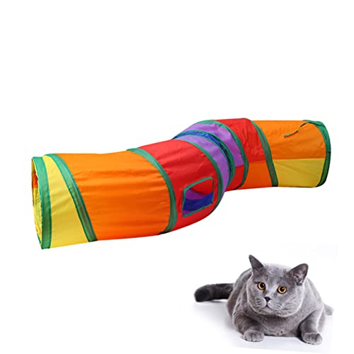 ROMISBABA Faltbarer Katzentunnel Regenbogenfarben Langlebiges Katzenspielzeug und Rückzugsort für Katzen Platzsparend Interaktives Pet Toy für im Katzenalltag ROMISBABA Faltbarer Katzentunnel Regenbogenfarben Langlebiges Katzenspielzeug und Rückzugsort für Katzen Platzsparend Interaktives Pet Toy für im Katzenalltag von ROMISBABA