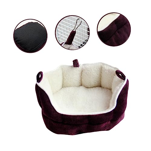 ROMISBABA Kleintier Schlafsack Für Frettchen Meerschweinchen Hamster Gemütliches Und Warmes Sofa-Haus Rot Für Kleinen Haustiere Entspannen Und Schlafen von ROMISBABA