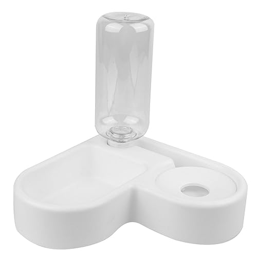 ROMISBABA Futternapf für Haustiere Spender automatisch Wasser Schüsseln pet Supplies Automatic Water Dispenser Futternapf für Katzen Futterautomat für Haustiere doppelter Hundenapf Weiß von ROMISBABA