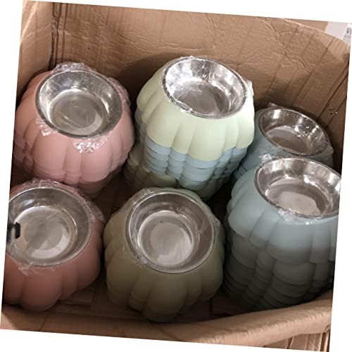 ROMISBABA Futternapf für Haustiere edelstahlschüsseln pet Supplies katzenschälchen katzenfutter leckerli Haustierfutter Futterautomat für Haustiere Futterspender Haustiernapf Light Green von ROMISBABA