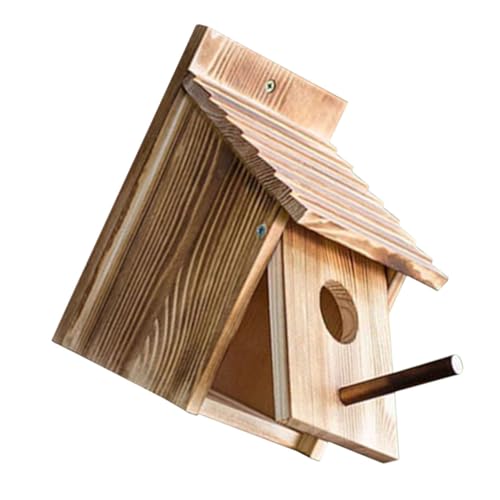 ROMISBABA Garten Holz Vogelhaus mit Praktischem Hängedesign Atmungsaktiv und Bequem Dekoratives Nistkästchen für Verschleißfest für Natürliche ROMISBABA Garten Holz Vogelhaus mit Praktischem Hängedesign Atmungsaktiv und Bequem Dekoratives Nistkästchen für Verschleißfest für Natürliche von ROMISBABA