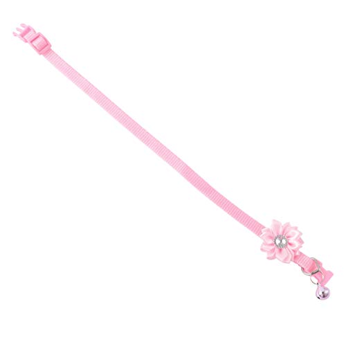 ROMISBABA Katzenhalsband Mit Blumenmotiv Und Glocke Verstellbares Praktisches Accessoire Für Haustiere Für Partys Und Besondere Anlässe Rosa ROMISBABA Katzenhalsband Mit Blumenmotiv Und Glocke Verstellbares Praktisches Accessoire Für Haustiere Für Partys Und Besondere Anlässe Rosa von ROMISBABA