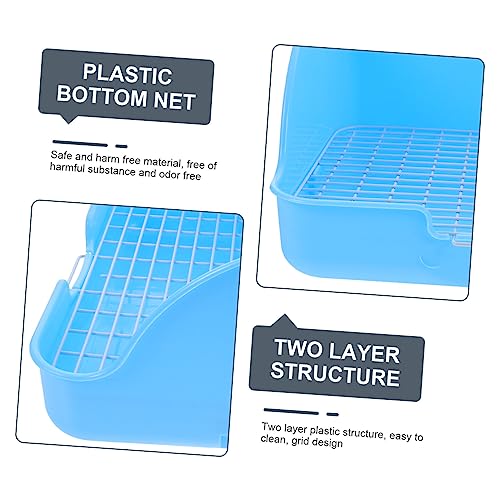 ROMISBABA Große Blaue Haustier Toilette aus Hochwertigem PP mit Wanddesign Umweltfreundlich und Reißfest für Kaninchen Meerschweinchen und Kleine Haustiere Kompakt und Tragbar für Wohn und ROMISBABA Große Blaue Haustier Toilette aus Hochwertigem PP mit Wanddesign Umweltfreundlich und Reißfest für Kaninchen Meerschweinchen und Kleine Haustiere Kompakt und Tragbar für Wohn und von ROMISBABA