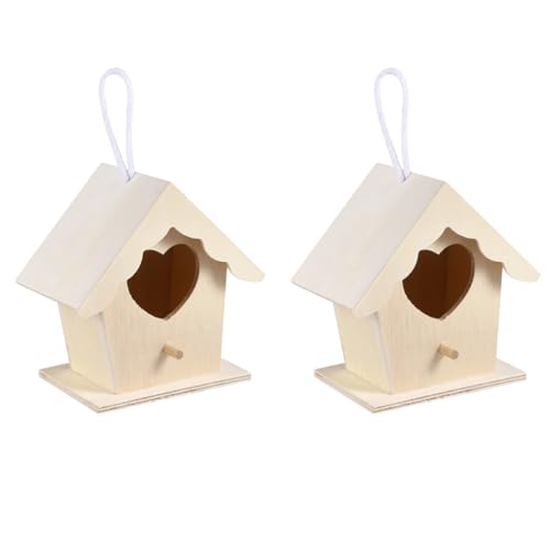 ROMISBABA Hängendes Vogelhaus aus Holz Kreativer Futterspender Wetterfestes Vogelnest mit Starkem Aufhängeseil für Garten und Balkon im Herzen Design ROMISBABA Hängendes Vogelhaus aus Holz Kreativer Futterspender Wetterfestes Vogelnest mit Starkem Aufhängeseil für Garten und Balkon im Herzen Design von ROMISBABA