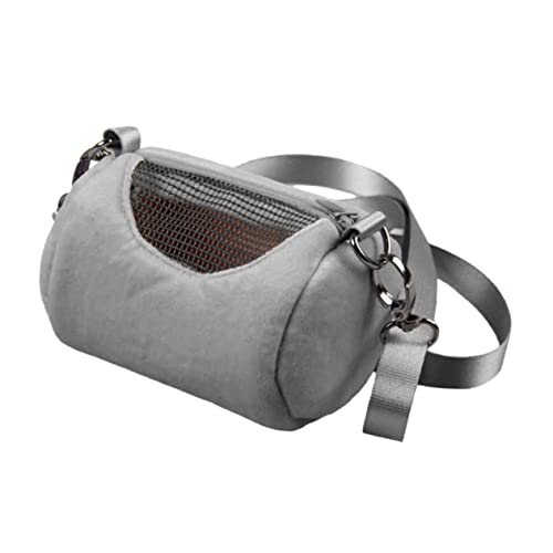 ROMISBABA Hamster-Aufbewahrungstasche Hamster käfig Hamster cage Haustier Reisetasche Rucksackträger für Haustiere meerschweinchen Tasche Hamster -Trägertasche Transportbox für Hamster Grey von ROMISBABA