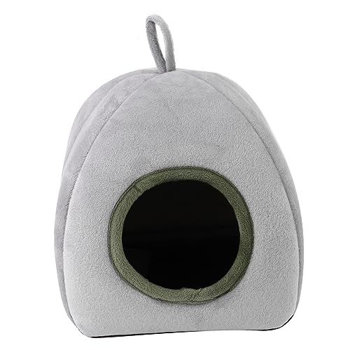 ROMISBABA Hamster Baumwollnest Häuser Hamsterbett weiches warmes Kissen Hamster Schlafnest Hamster Kuschelhöhle meerschweinchen käfig Schlafnest für Hamster Schlafbett für Haustiere Grey von ROMISBABA