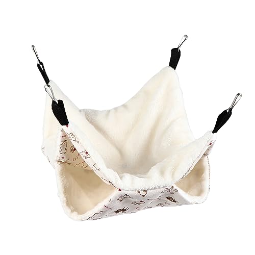 ROMISBABA Hamster Hängematte hamsterbett haustierbett pet Bed petbett haustierfeldbett Hamster-Winterbett Kleine Haustierhängematte warm Hamster hängendes Hängemattennest kurzer Plüsch Beige ROMISBABA Hamster Hängematte hamsterbett haustierbett pet Bed petbett haustierfeldbett Hamster-Winterbett Kleine Haustierhängematte warm Hamster hängendes Hängemattennest kurzer Plüsch Beige von ROMISBABA