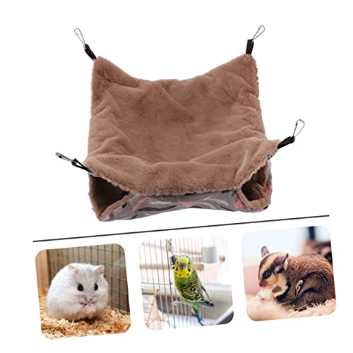 ROMISBABA Hamster Hängematte hamsterbett haustierbett pet Supplies Hamster Nest Swing Pet Accessories klein Nagetier Haustier-Hamster-Hängematte Hamster -Hängematte Kaninchen Plüsch Brown von ROMISBABA