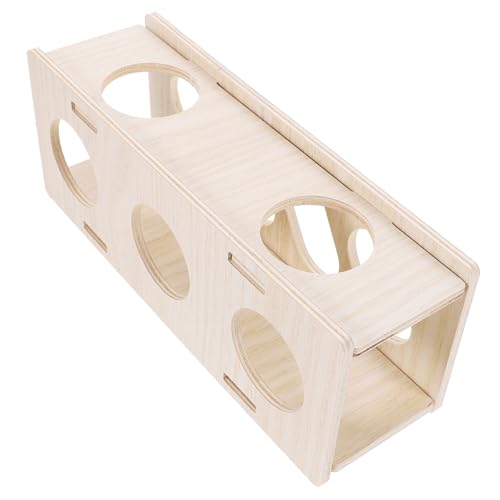 ROMISBABA Hamster Holz Tunnelspielzeug Robust Langlebig Hideout Versteck für Zwerghamster Meerschweinchen Kleintiere Käfig Zubehör von ROMISBABA