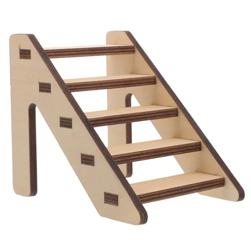 ROMISBABA Hamster Kletterspielzeug aus Holz Mittelgroße Treppe für Meerschweinchen und Kleintiere Robust und Sicher für Käfigdekoration und von ROMISBABA