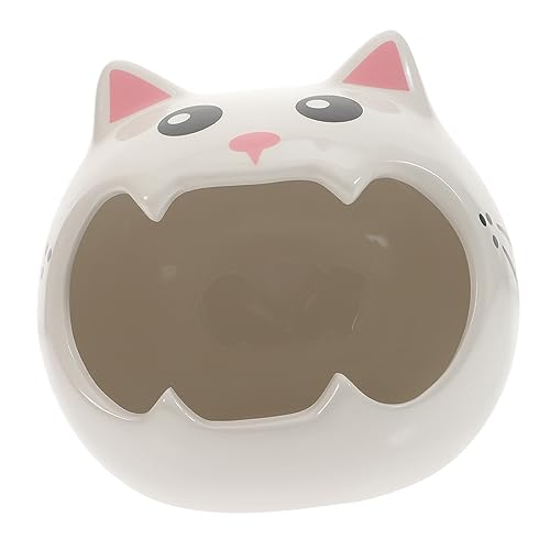 ROMISBABA Hamster Nest aus Keramik Hamsterversteck Hamsterhaus Verstecke Hamsterhöhlenversteck Kühlung drinnen Keramik Haustierhaus Hamster-Keramik-Nest Hamster -Versteck Kleintierhütte Rosa von ROMISBABA