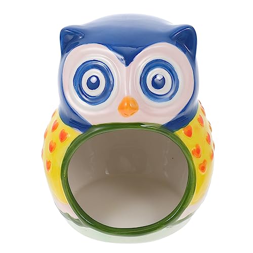ROMISBABA Hamster Nest aus Keramik für kleine Haustiere Hütte das Eulenhaus Häuser Pet Hideout Hut Adorable owl Hamster House Keramik Igel Eulenförmiges Chinchillahaus Hamsterhaus ROMISBABA Hamster Nest aus Keramik für kleine Haustiere Hütte das Eulenhaus Häuser Pet Hideout Hut Adorable owl Hamster House Keramik Igel Eulenförmiges Chinchillahaus Hamsterhaus von ROMISBABA