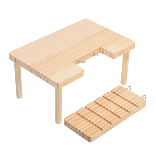 ROMISBABA Meerschweinchen-Rampe Hamstertreppe Holz-haustierleiter Chinchilla-plattform Kleintier-drehkäfig-zubehör Hamster-holzplattform ROMISBABA Meerschweinchen-Rampe Hamstertreppe Holz-haustierleiter Chinchilla-plattform Kleintier-drehkäfig-zubehör Hamster-holzplattform von ROMISBABA