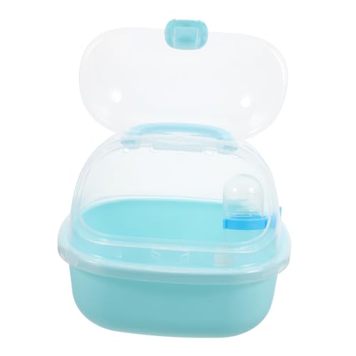 ROMISBABA Hamster Tragetasche Transportbox für Kleine Haustiere Leicht und Praktisch für Reisen Wandern und Ausflüge Transparentes Design Himmelblau von ROMISBABA