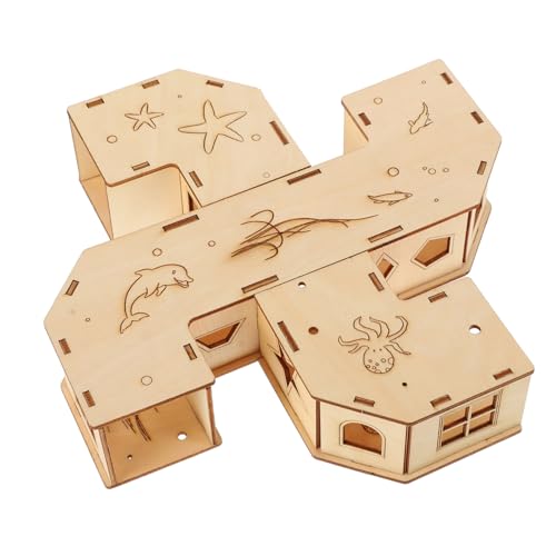 ROMISBABA Hamster Tunnel Labyrinth aus Holz Kleines Nagerspielzeug mit Mehrwege Röhre Stressreduzierendes Aktivitäts Kletterspiel für Hamster Ratten und Kleine Haustiere ROMISBABA Hamster Tunnel Labyrinth aus Holz Kleines Nagerspielzeug mit Mehrwege Röhre Stressreduzierendes Aktivitäts Kletterspiel für Hamster Ratten und Kleine Haustiere von ROMISBABA