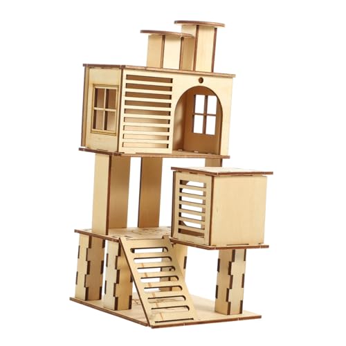 ROMISBABA Hamster aus Holz Kreatives Haustier Übungshaus für Zwerghamster als Versteck und Spielplatz für Kleintiere ROMISBABA Hamster aus Holz Kreatives Haustier Übungshaus für Zwerghamster als Versteck und Spielplatz für Kleintiere von ROMISBABA