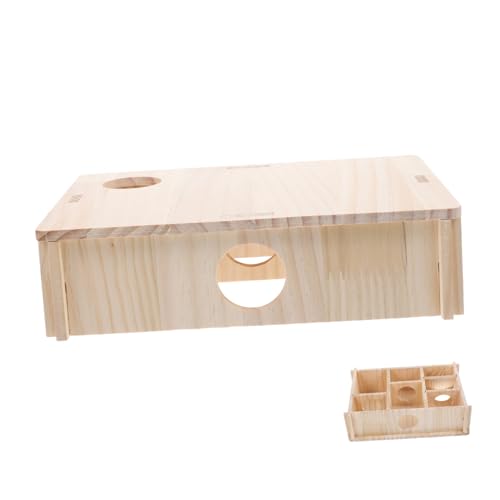 ROMISBABA Hamster spielhaus aus Holz Labyrinth Multifunktionales Kleintier versteck Sicheres Hamster DIY Bemalbar für Zwerghamster und Nagetiertraining ROMISBABA Hamster spielhaus aus Holz Labyrinth Multifunktionales Kleintier versteck Sicheres Hamster DIY Bemalbar für Zwerghamster und Nagetiertraining von ROMISBABA
