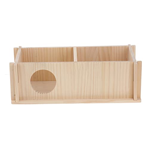 ROMISBABA Holz Hamster Pet Habitat Decor 2-Schlafzimmer Hause Hamster Shelter Pet Nest ROMISBABA Holz Hamster Pet Habitat Decor 2-Schlafzimmer Hause Hamster Shelter Pet Nest von ROMISBABA