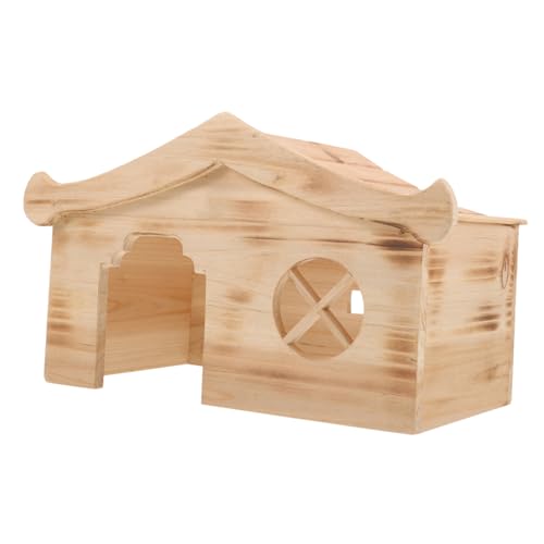 ROMISBABA Hamster Holzhaus Delikater Rückzugsort Für Kleintiere Langlebig Und Bruchfest Für Käfige Und Freigehege Gemütliche Schlaf Und Spielumgebung Für Hamster von ROMISBABA