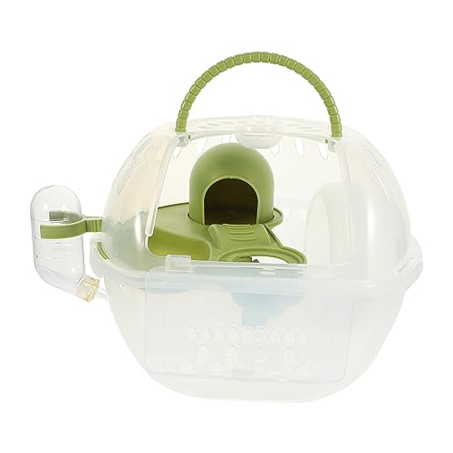 ROMISBABA Hamsterkäfig für klein Atmungsaktiv Transport Käfige Und Hamster käfig Hamster cage Hamsterreisegepäck Hamsterreisezubehör Hamster -Tragetasche Haustierkäfig im Freien pp Green von ROMISBABA