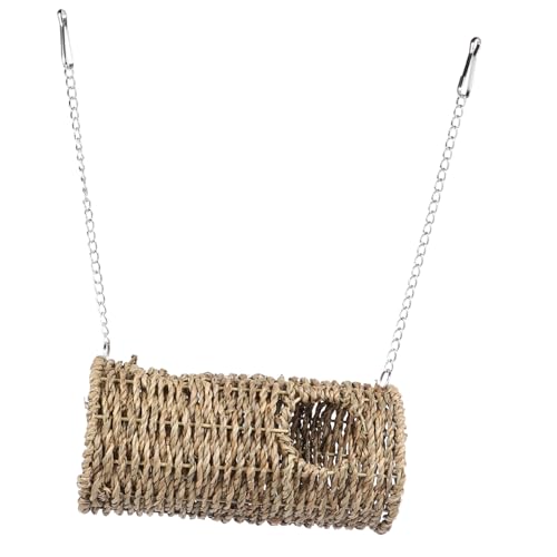 ROMISBABA Handgewebtes Hamster röhren Hängenden Ketten Natürliches Kleintier Habitat und Versteckhaus Geeignet für Hamster Ratten Igel Meerschweinchen und Papageien Kuscheliges Nest ROMISBABA Handgewebtes Hamster röhren Hängenden Ketten Natürliches Kleintier Habitat und Versteckhaus Geeignet für Hamster Ratten Igel Meerschweinchen und Papageien Kuscheliges Nest von ROMISBABA