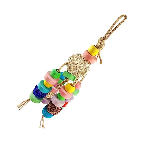 ROMISBABA Haustier Beißspielzeug Papagei Seilbarsch Vogelspielzeug Käfig Kauen Vogel Papageien Bunt Papageienbissspielzeug Papageienspielzeug Hölzern ROMISBABA Haustier Beißspielzeug Papagei Seilbarsch Vogelspielzeug Käfig Kauen Vogel Papageien Bunt Papageienbissspielzeug Papageienspielzeug Hölzern von ROMISBABA
