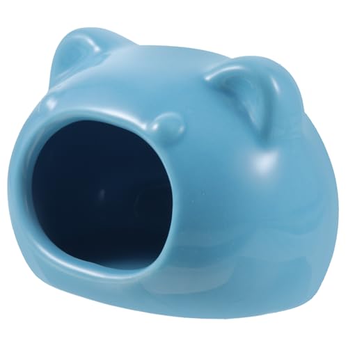 ROMISBABA Haustier Hamster Froschnest Schlafen Häuser klein für Versteck hamsterbett nagerhaus Hamsterhöhle hamsterkäfig badewannenarmatur Hamsterhaus Eichhörnchenhaus Keramik Sky-Blue von ROMISBABA