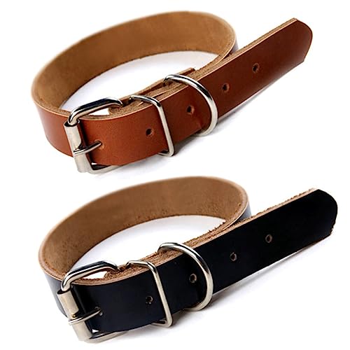 ROMISBABA Rindslederhalsband Für Hunde Verstellbares Hundehalsband Aus Kunstleder Geeignet Für Kleine Und Mittelgroße Hunde Schwarz Haustierhalsband Robustes Und Angenehmes Tragen ROMISBABA Rindslederhalsband Für Hunde Verstellbares Hundehalsband Aus Kunstleder Geeignet Für Kleine Und Mittelgroße Hunde Schwarz Haustierhalsband Robustes Und Angenehmes Tragen von ROMISBABA