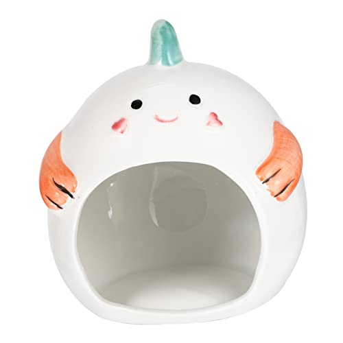 ROMISBABA Haustierbett aus Keramik Nestbett für Kleintiere Hamster kleine Tierversteckhöhle kleines Haustierbett meerschweinchenbett Meerschweinchen verstecken Nest Sommerrattenhaus von ROMISBABA