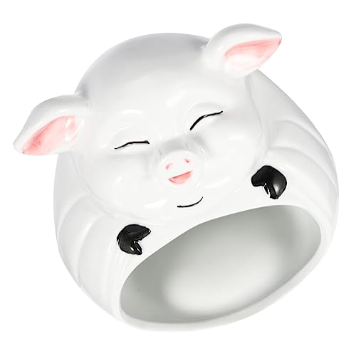 ROMISBABA Haustierbett aus Keramik verstecken Hamsterkühlhaus Hamsterbett Cool klein Hamsterhaus Igelversteck meerschweinchenbett Cartoon Tiere Keramik Nest Chinchilla-Versteckhaus von ROMISBABA