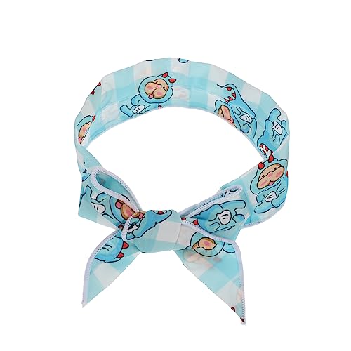 ROMISBABA Haustierhalsband hundematte kühlend hundekragen hundehalstuch hundehalsbänder Dog Collars Kühlung für Schild Welpe Nacken kühlende Wickel kühlende Nackenwickel Polyester Blue von ROMISBABA